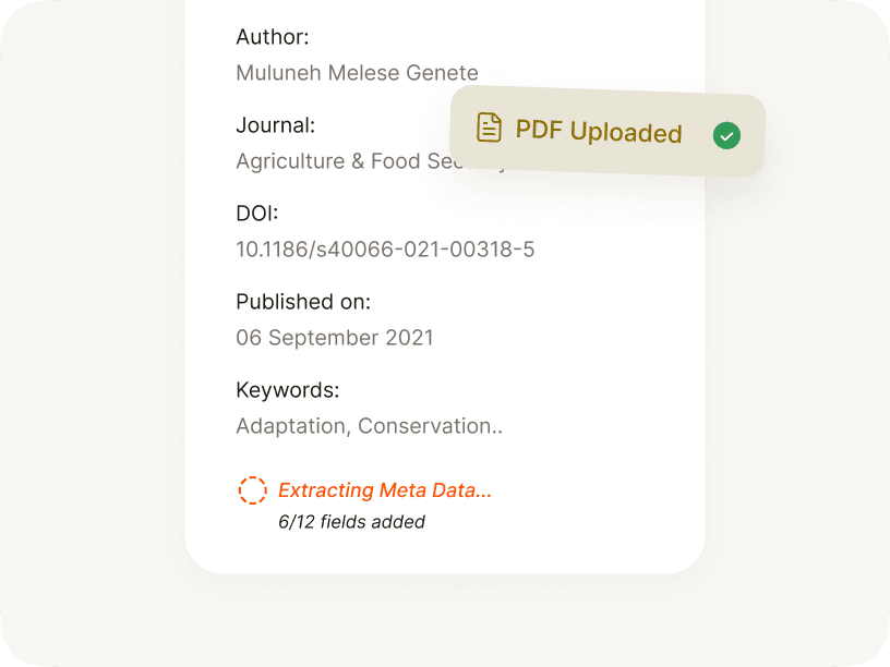 Automatic Metadata and PDF Management
