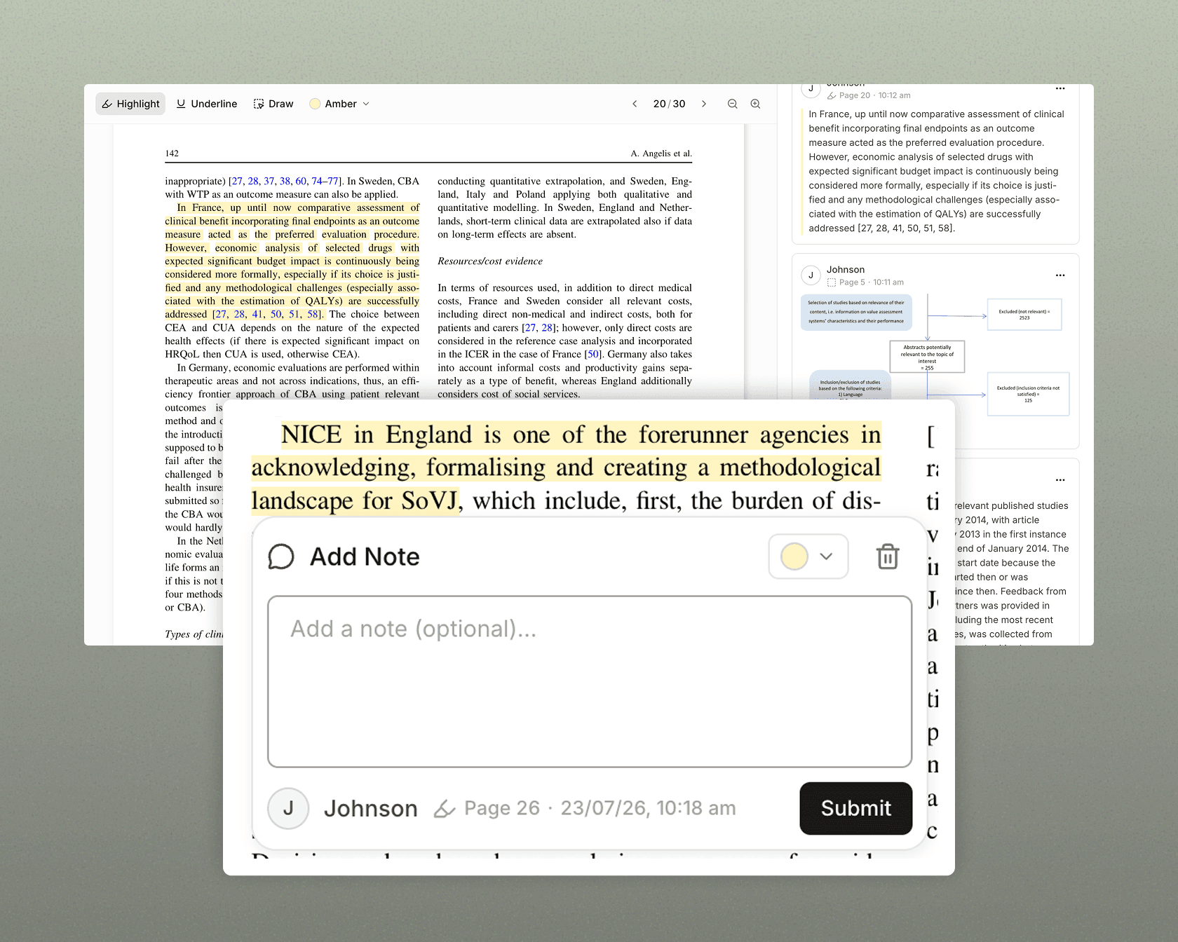 PDF annotation and notes, inside your library